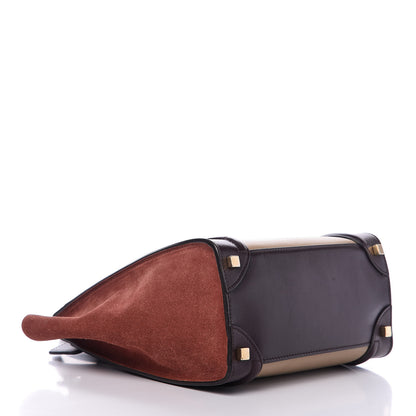Celine Smooth Calfskin Suede Micro Tri-Color Luggage Beige 4 of 10