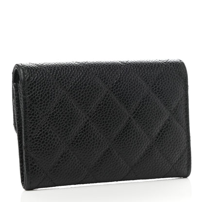 Chanel Caviar Quilted Flap Card Holder Black 3 of 9