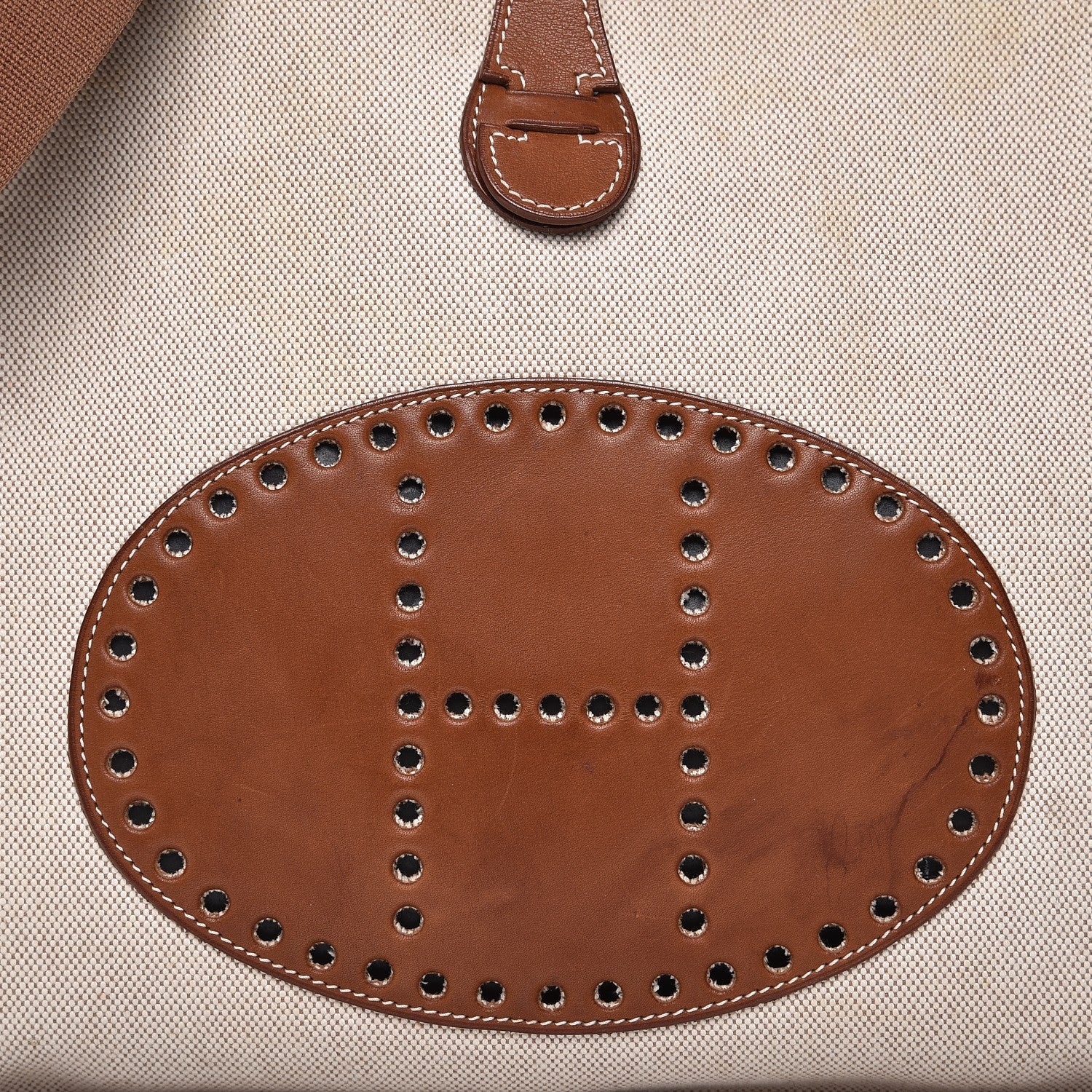 Hermes Toile Natural Barenia Evelyne GM Ebene 13 of 16