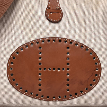 Hermes Toile Natural Barenia Evelyne GM Ebene 13 of 16