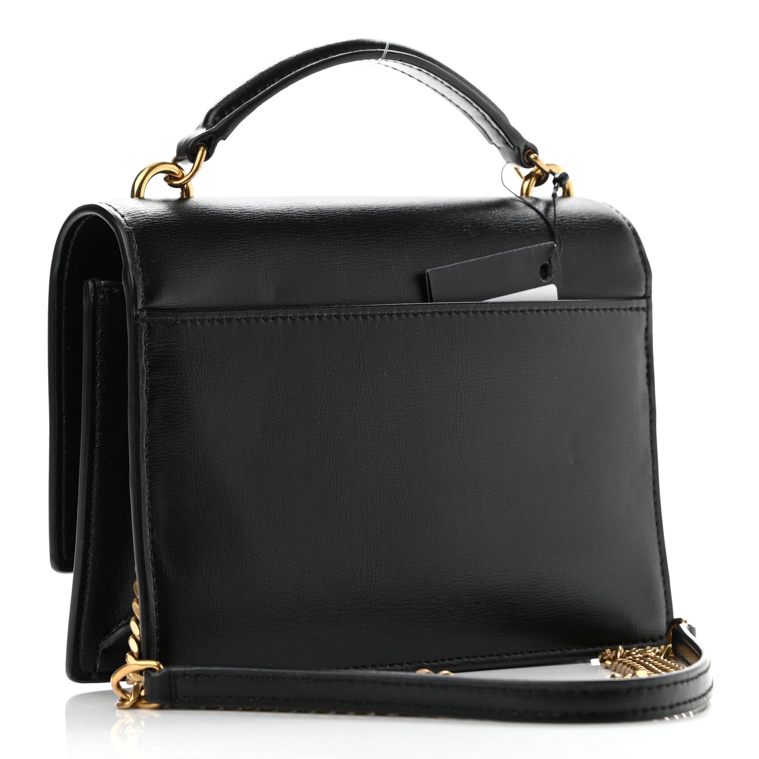Saint Laurent Calfskin Monogram Sunset Chain Wallet Black 2 of 9