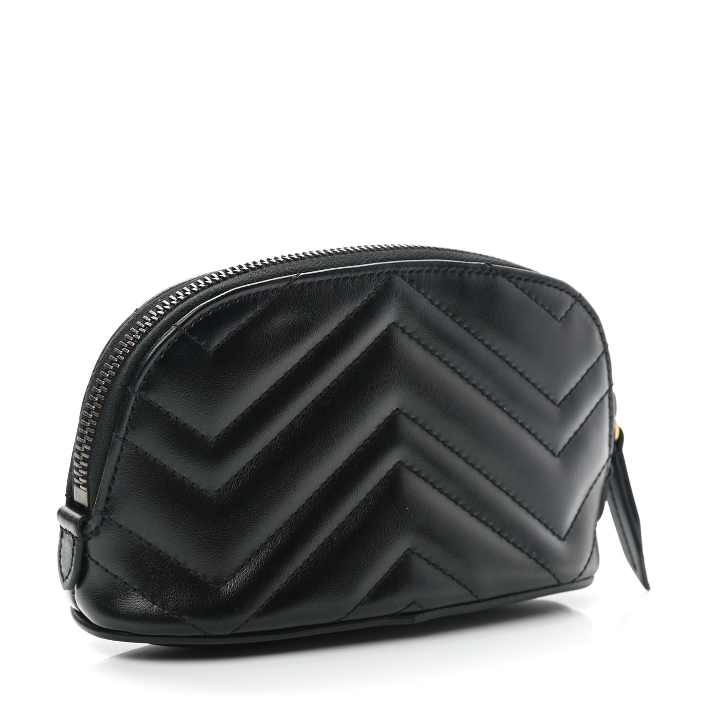 Calfskin Matelasse GG Marmont Pouch Cosmetic Case Black