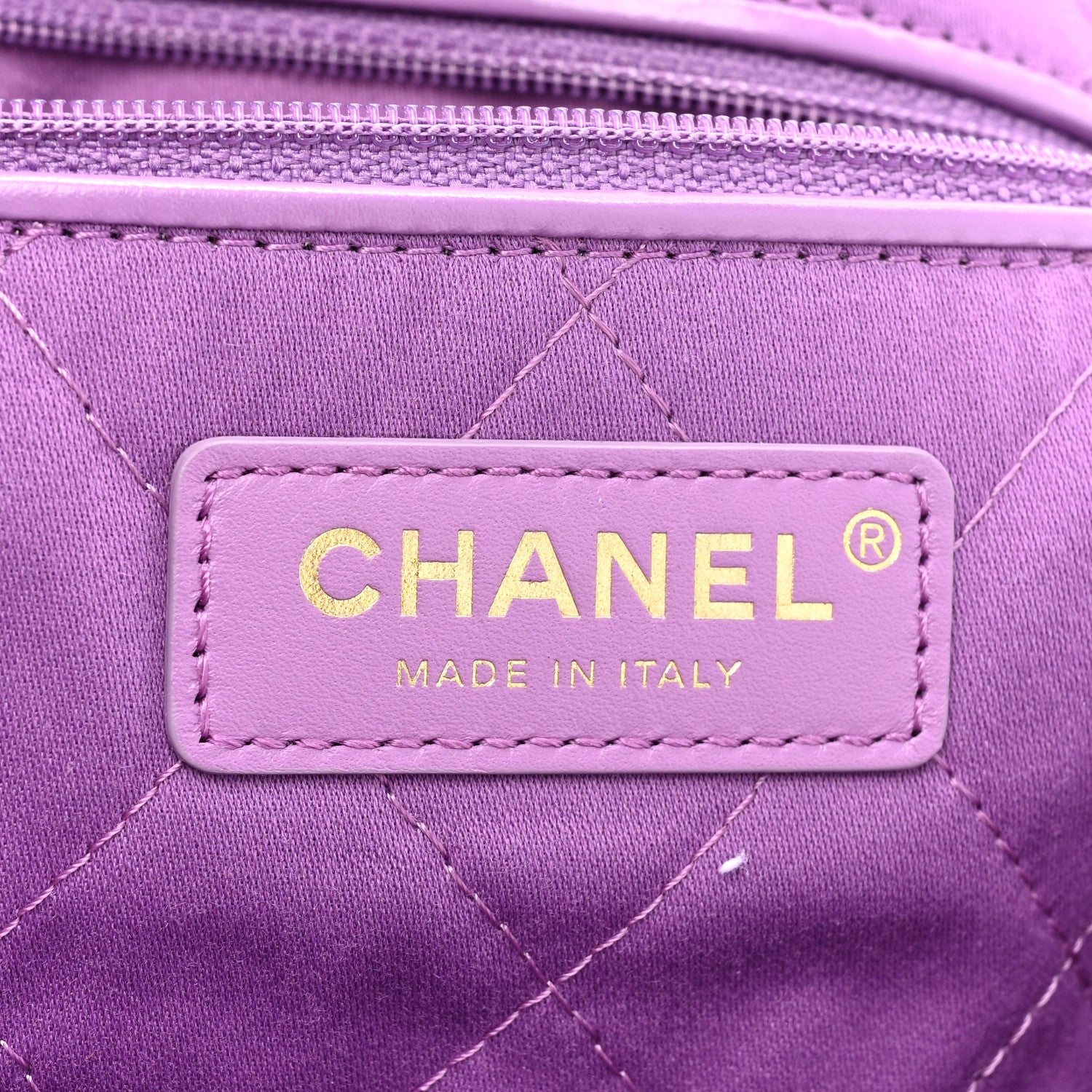 Chanel Shiny Calfskin Quilted Small Chanel 22 Purple 8 of 11