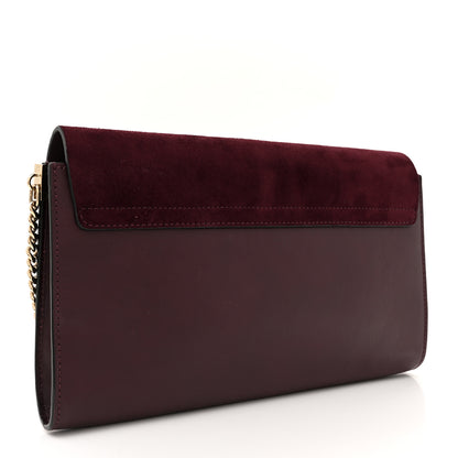 Chloe Suede Calfskin Faye Clutch Dark Purple 2 of 11