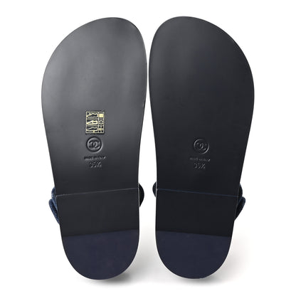 Chanel Printed Denim CC Dad Sandals 35.5 Light Blue 6 of 10