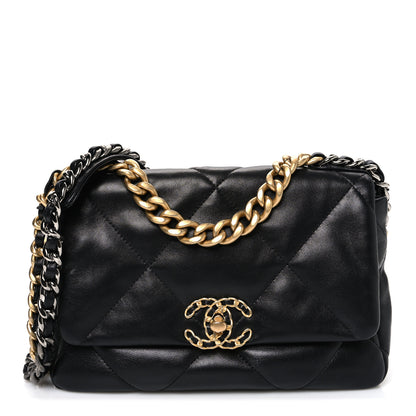 Chanel Lambskin Quilted Medium Chanel 19 Flap Black 1 of 11