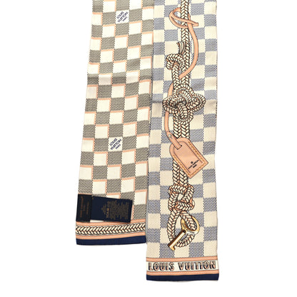 Louis Vuitton Silk Damier Azur Infinity Bandeau Azure Blue 2 of 3