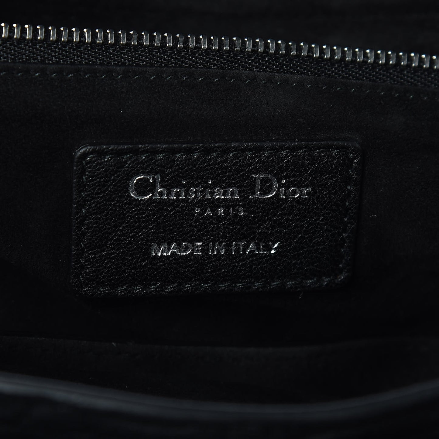 Canyon Grained Lambskin Large Lady Dior Black