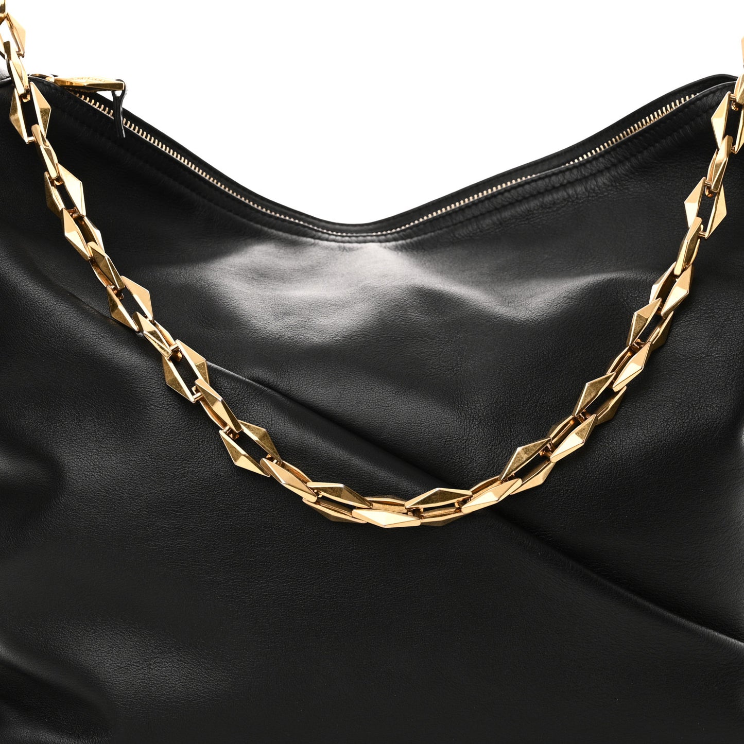 Soft Calfskin Medium Diamond Hobo Black
