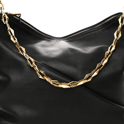 Jimmy Choo Soft Calfskin Medium Diamond Hobo Black 7 of 9