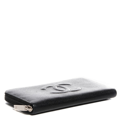 Chanel Caviar Large Timeless CC Zip Around Wallet Black 4 of 8