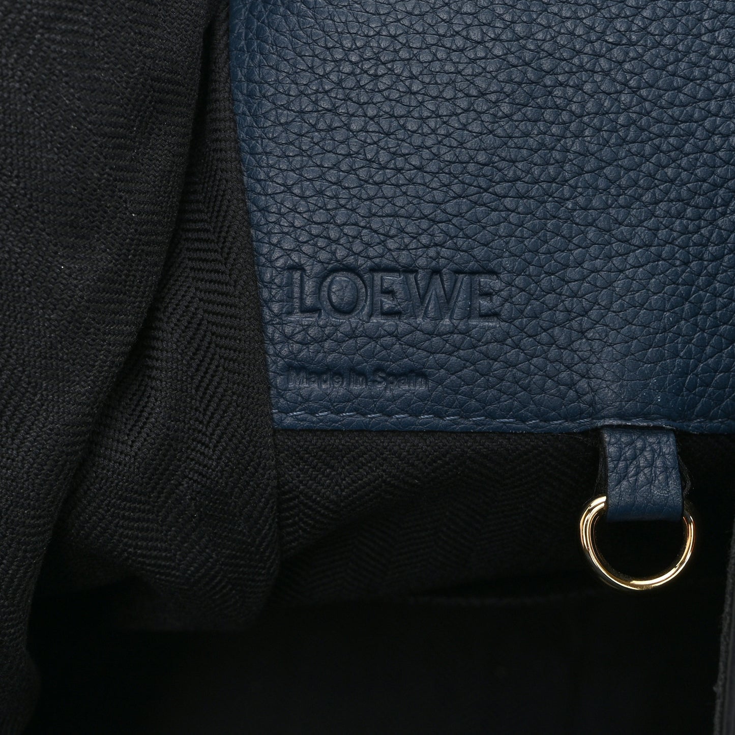 Grained Calfskin Small Hammock Shoulder Bag Marine