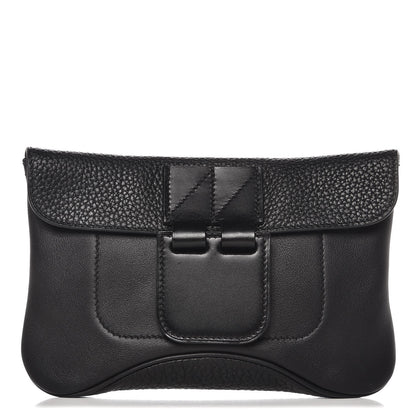 Hermes Swift Taurillon Clemence Vache Hunter Virevolte Pochette Black 1 of 9