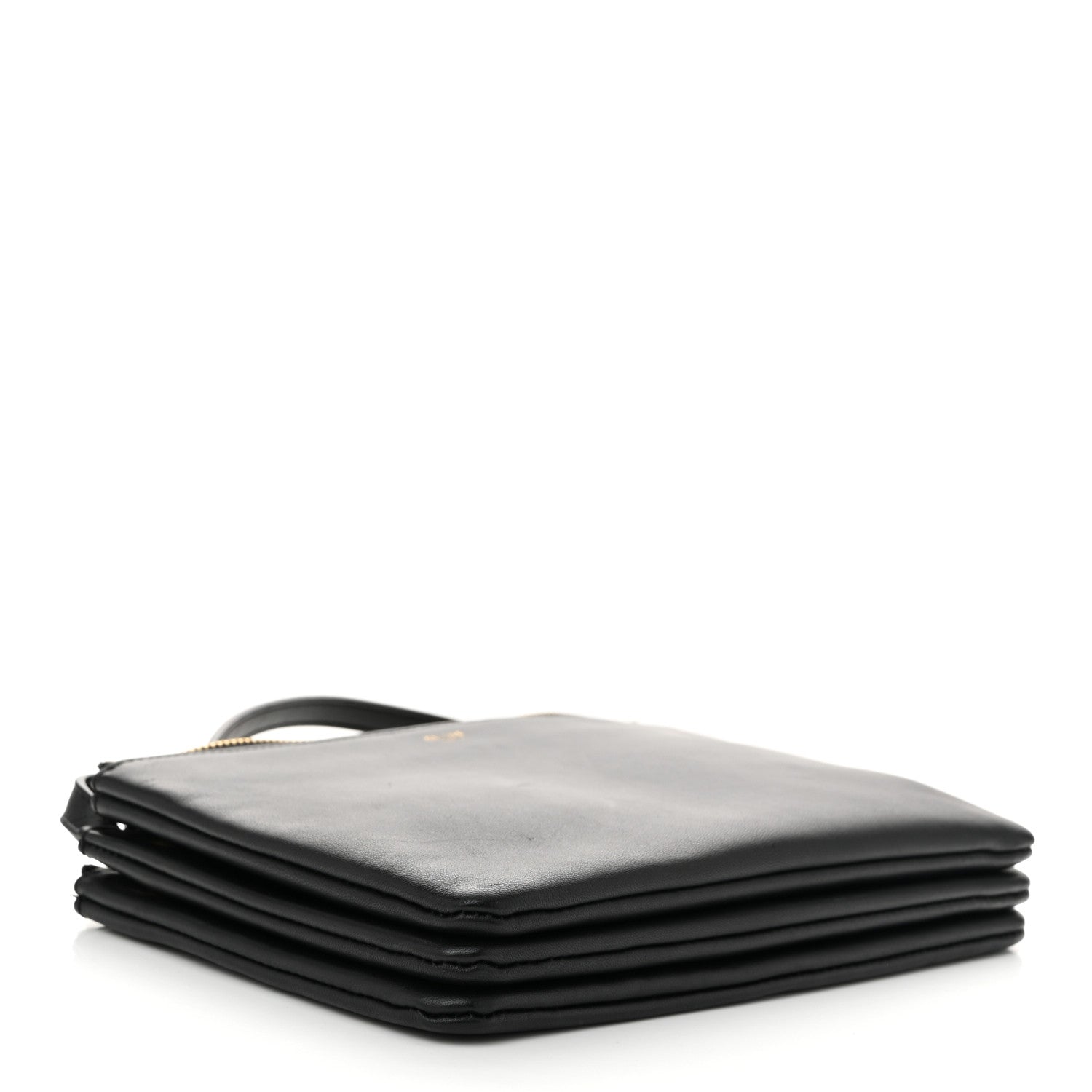 Celine Lambskin Small Trio Crossbody Bag Black 4 of 13