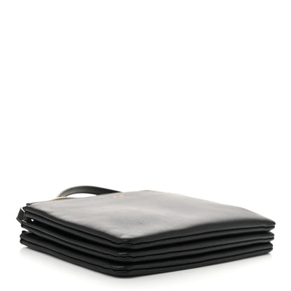 Celine Lambskin Small Trio Crossbody Bag Black 4 of 13