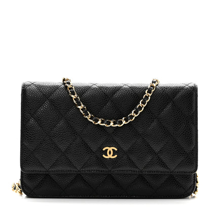 Chanel Caviar Quilted Wallet on Chain WOC Black 1 of 12