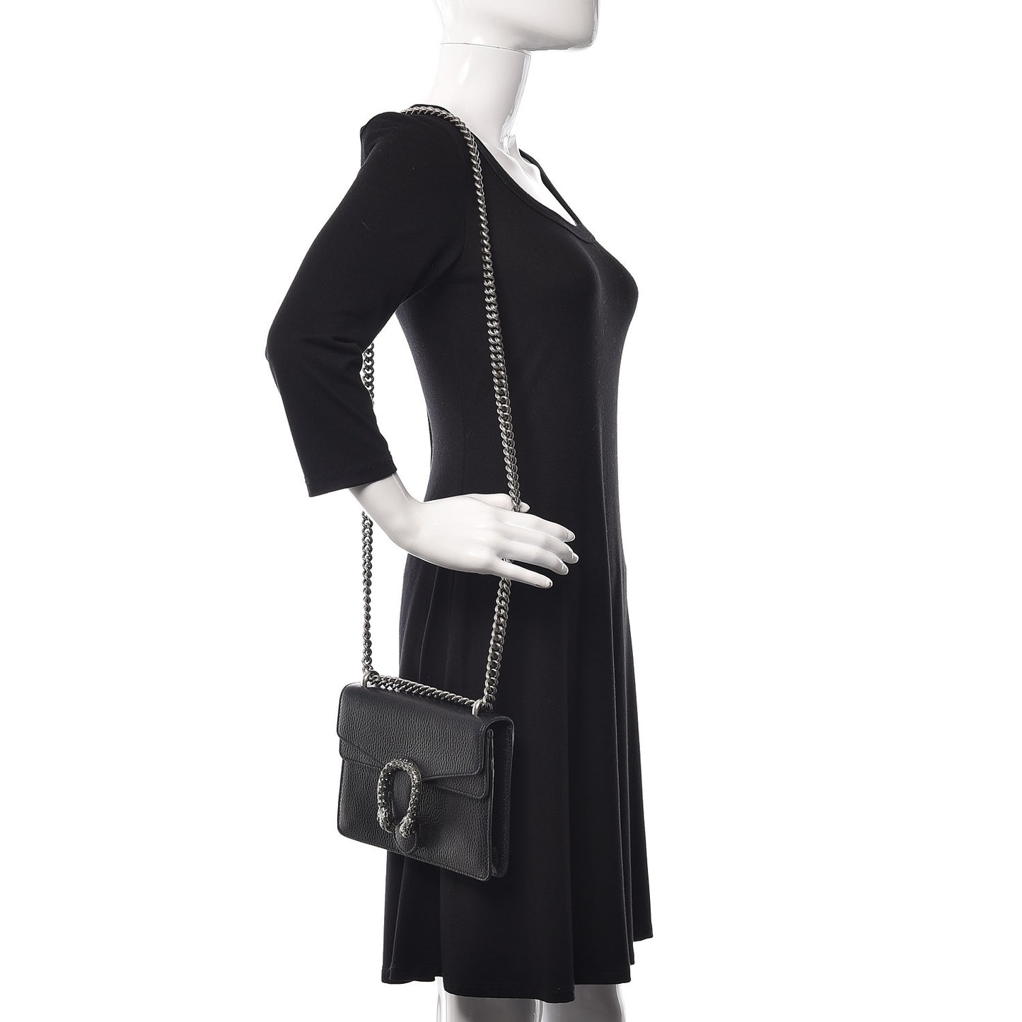 Calfskin Mini Dionysus Shoulder Bag Black