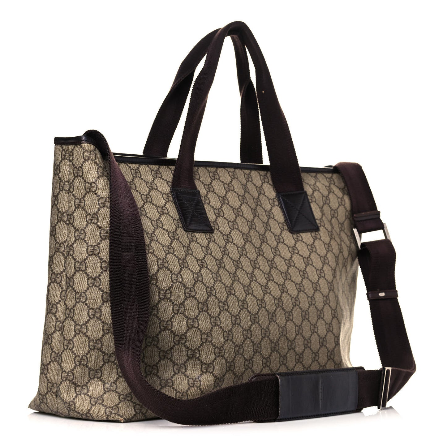 GG Plus Monogram Travel Bag Dark Brown