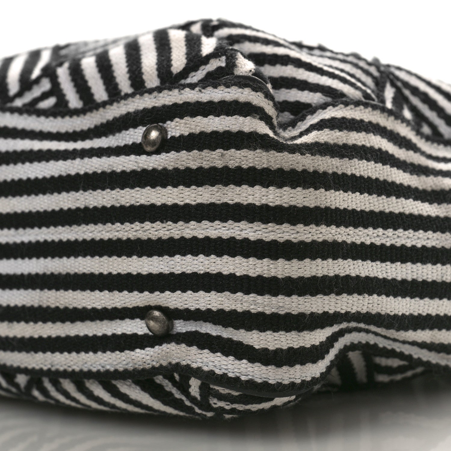 Chanel Woven Canvas Large Easy Shopping Tote Black White 9 of 9