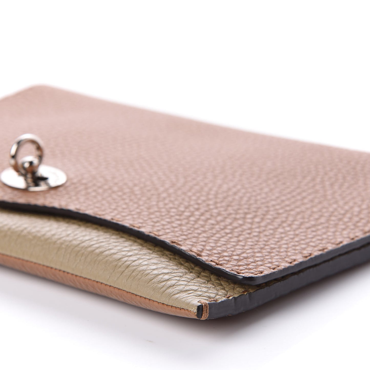 Cuoio Romano Selleria Bi-Color Clutch Mou Deserto