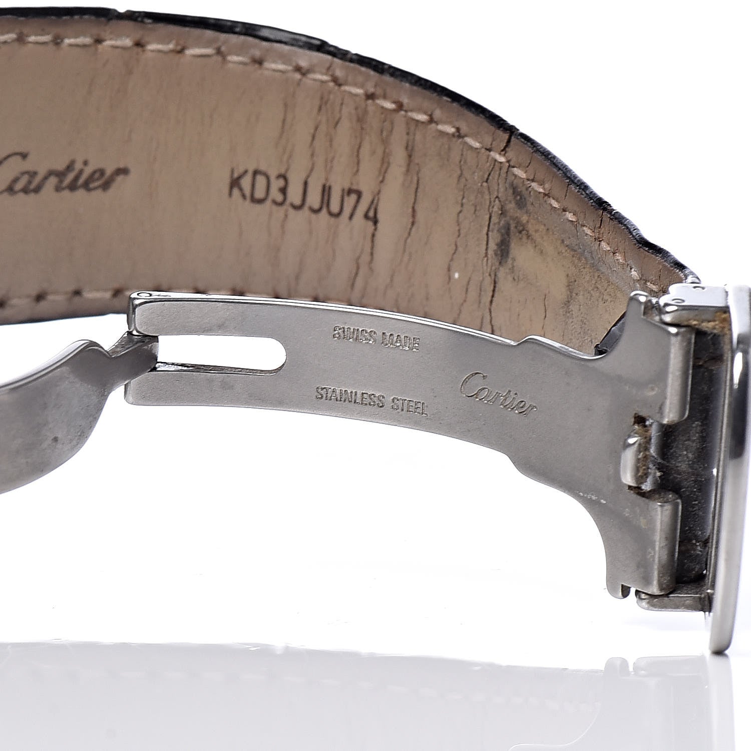Cartier Stainless Steel 18K Pink Gold Alligator 42mm Calibre de Cartier Automatic Watch 7 of 8