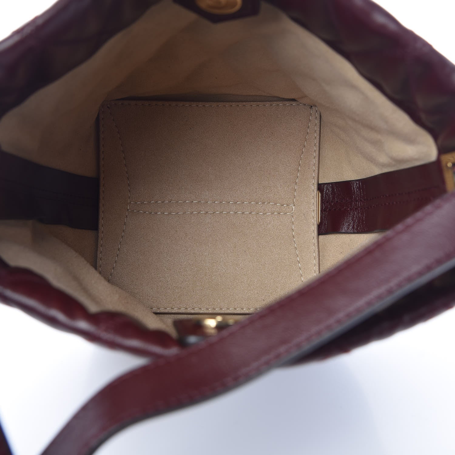 Givenchy Lambskin Quilted Mini GV Bucket Bag Aubergine 5 of 10