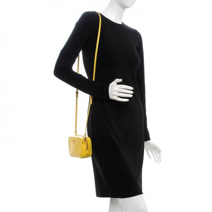 Prada Saffiano Mini Camera Crossbody Bag Soleil 2 of 10