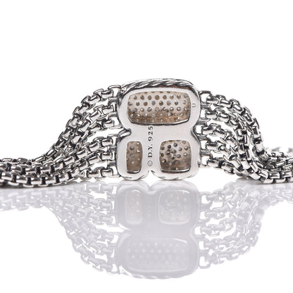 David Yurman Sterling Silver Diamond Pave Confetti Drop Necklace 6 of 7