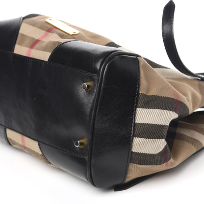 Burberry House Check Small Canterbury Tote Black 10 of 12