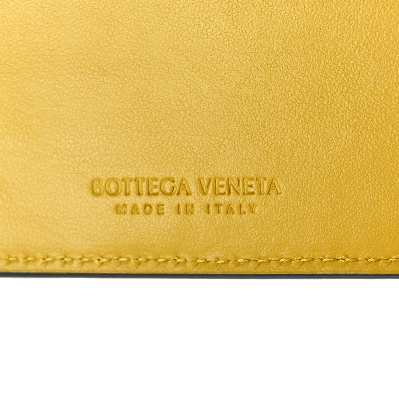 Bottega Veneta Nappa Intrecciato Bi-Fold Wallet Denim Yellow 6 of 9