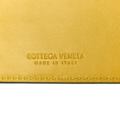Bottega Veneta Nappa Intrecciato Bi-Fold Wallet Denim Yellow 6 of 9