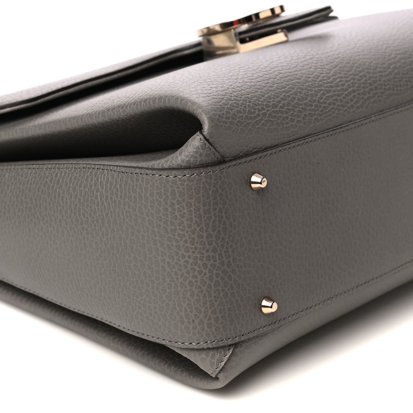 Dollar Calfskin Medium Interlocking G Top Handle Shoulder Bag Loess