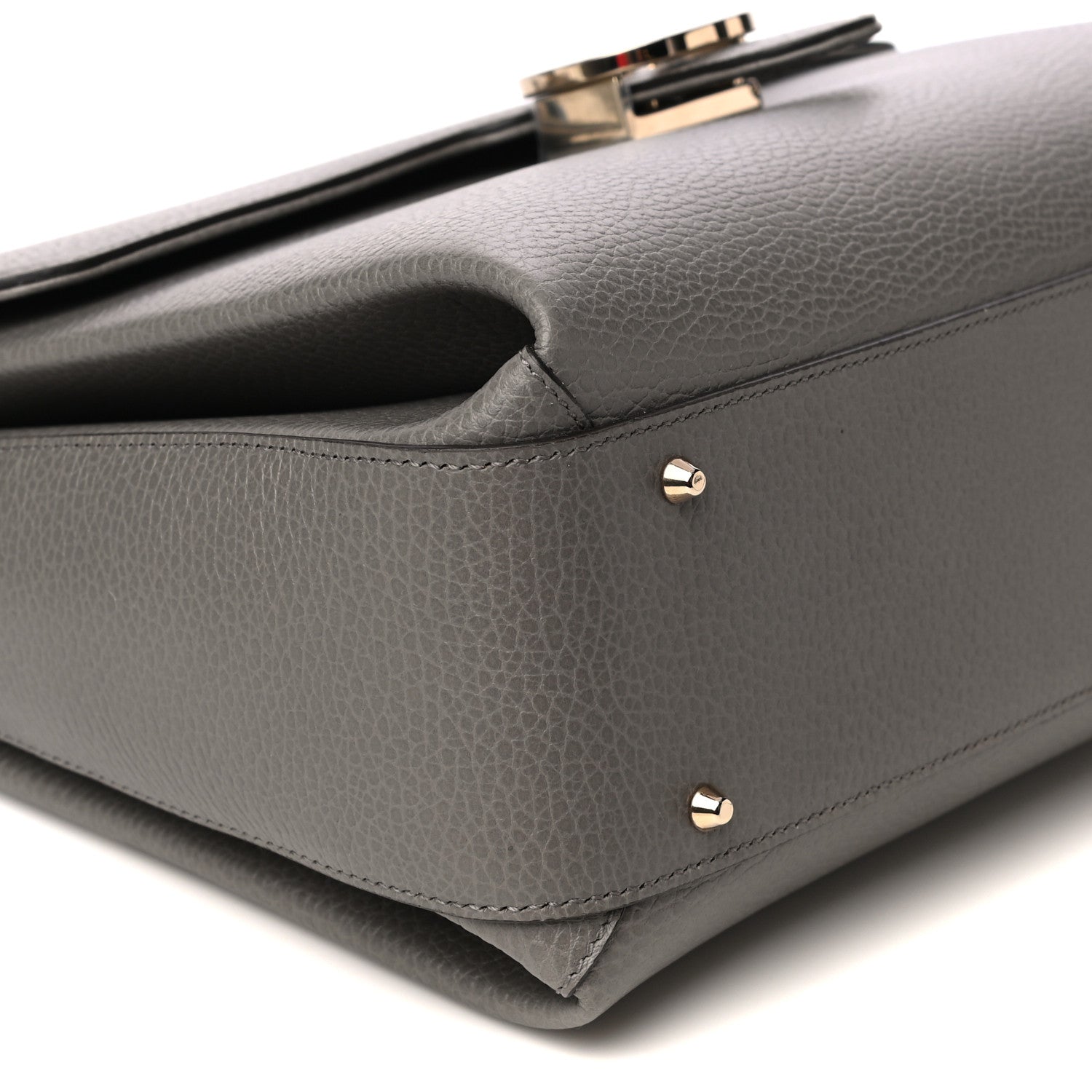 Gucci Dollar Calfskin Medium Interlocking G Top Handle Shoulder Bag Loess 5 of 9