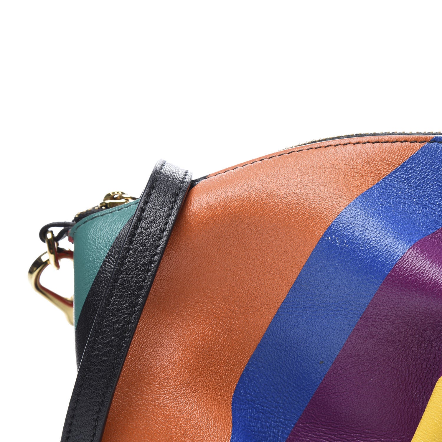 Loewe Calfskin Mini Striped Elephant Crossbody Bag Multicolor 11 of 14
