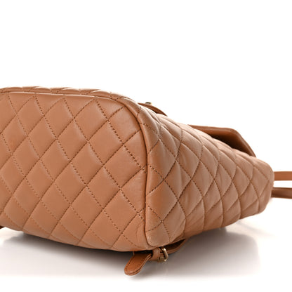 Chanel Lambskin Quilted Small Urban Spirit Backpack Brown 10 of 10