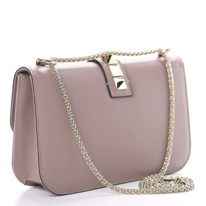 Valentino Garavani Vitello Medium Glam Lock Rockstud Flap Poudre 3 of 12