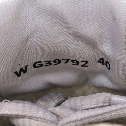 Chanel Fabric Laminated Calfskin Stretch CC Womens Sneakers 40 White Gold Silver 10 of 13