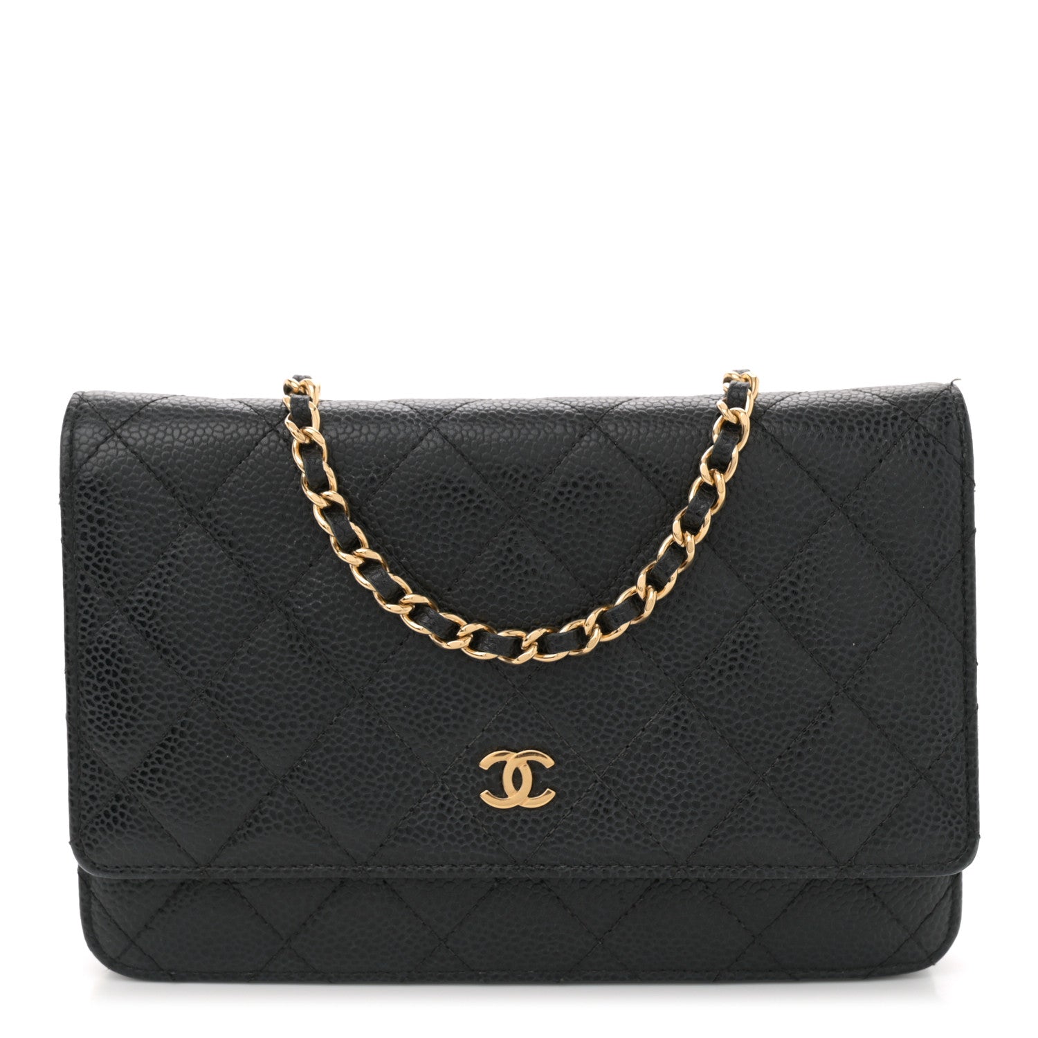 Chanel Caviar Quilted Wallet on Chain WOC Black 1 of 15
