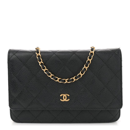 Chanel Caviar Quilted Wallet on Chain WOC Black 1 of 15
