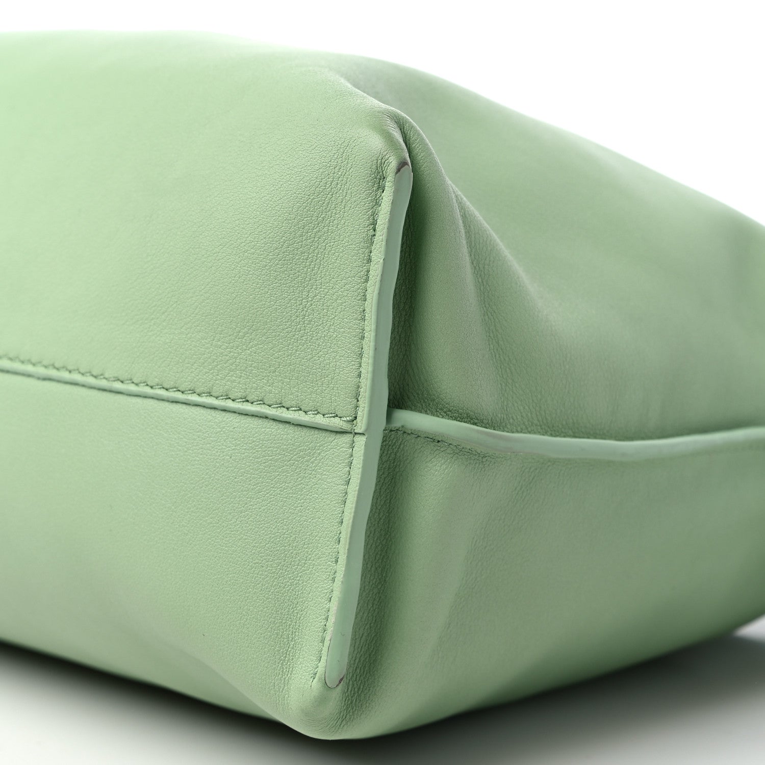Loewe Nappa Calfskin Flamenco Knot Clutch Green 8 of 10
