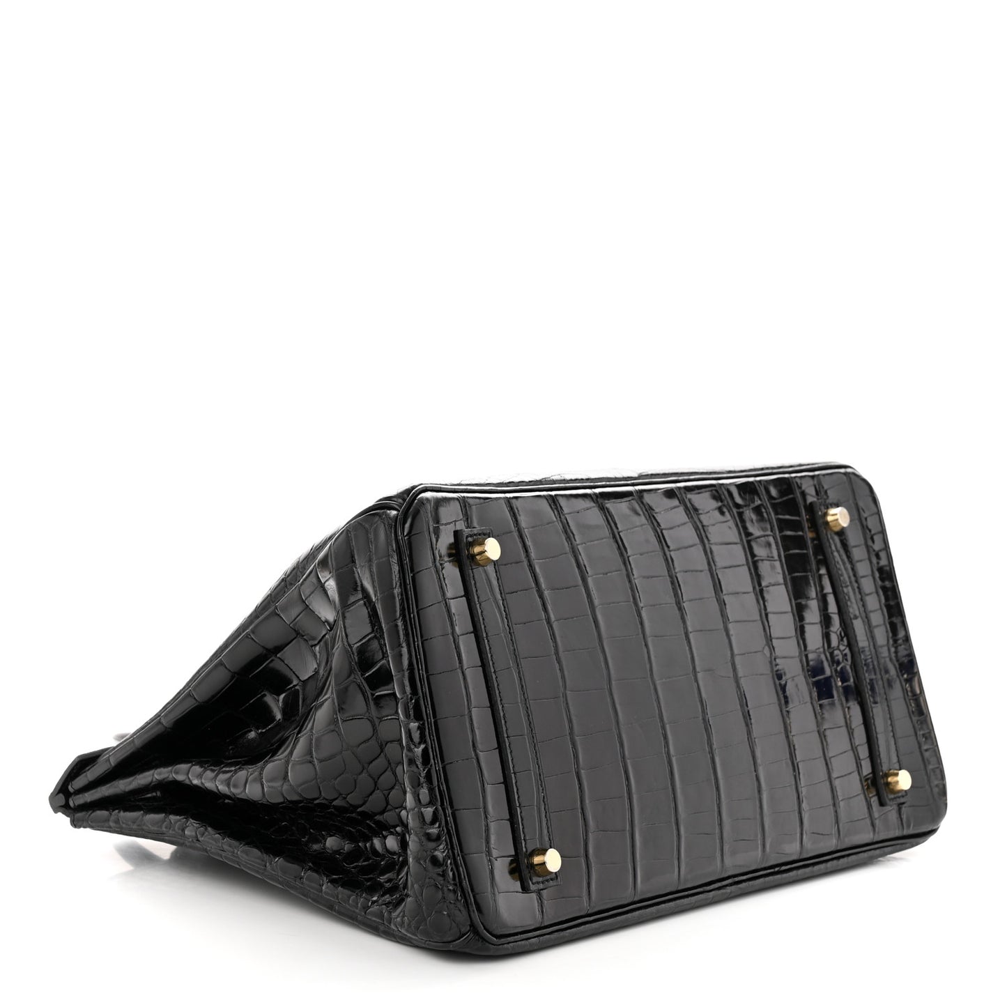 Shiny Porosus Crocodile Birkin 35 Black