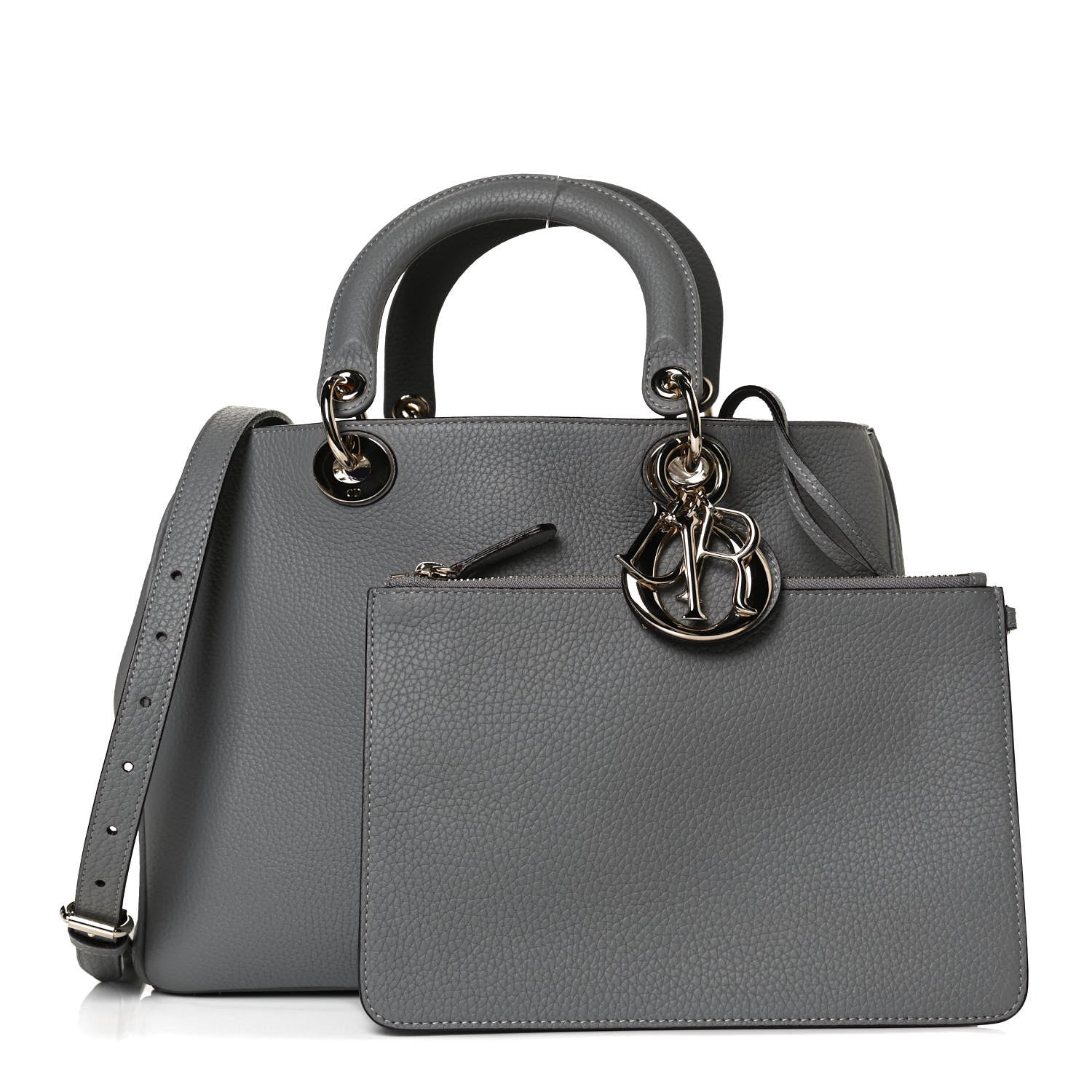 Christian Dior Bullcalf Medium Diorissimo Tote Gris 1 of 12