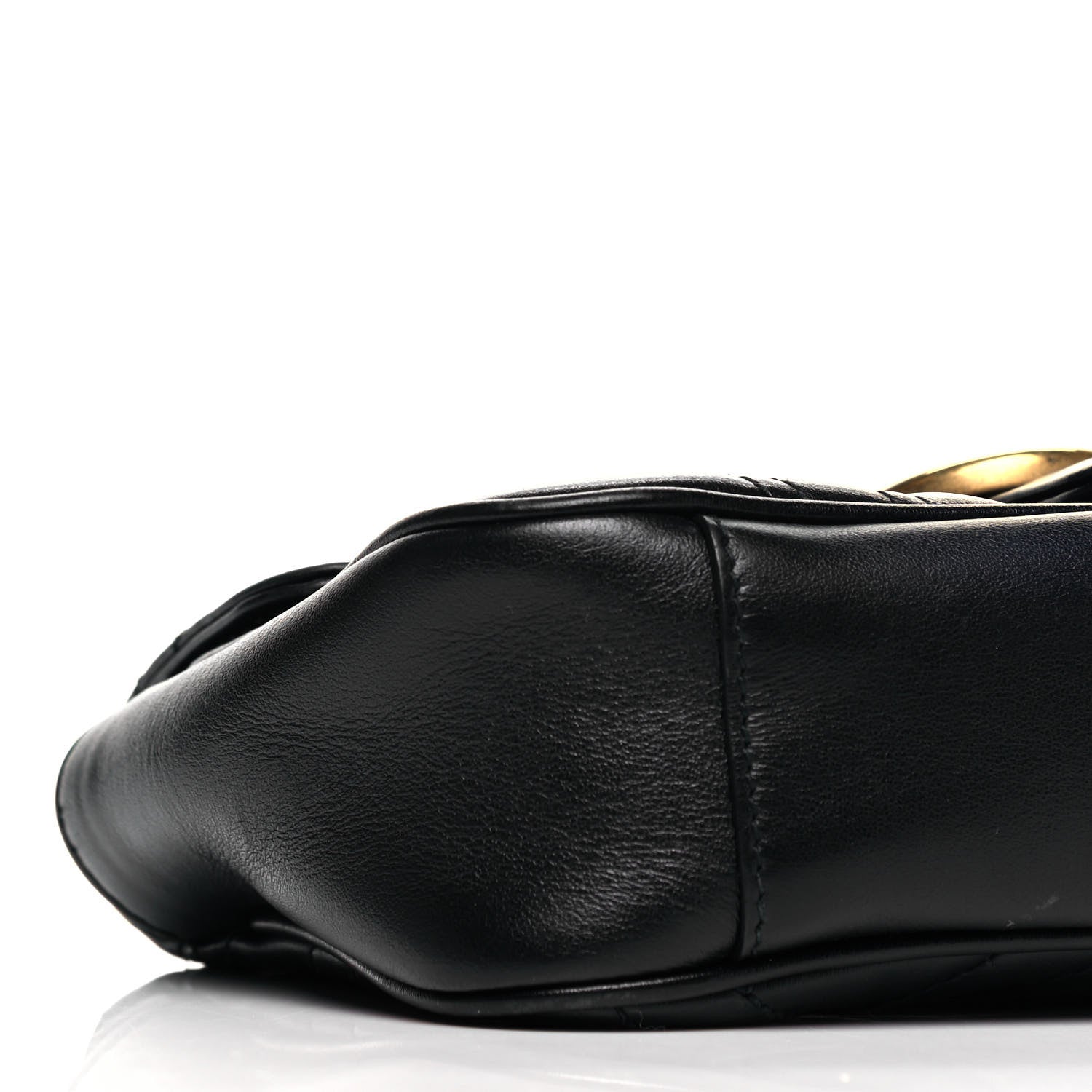 Gucci Calfskin Matelasse Mini GG Marmont Shoulder Bag Black 4 of 8