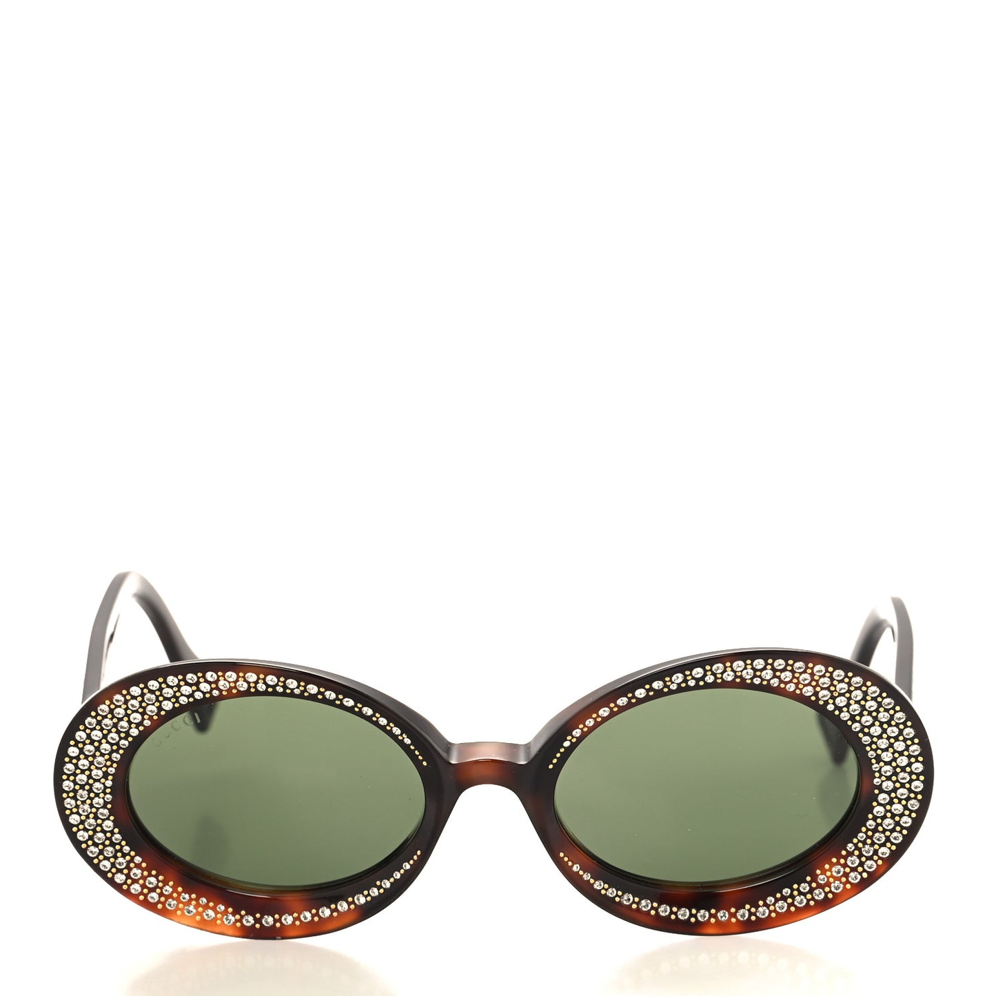 Acetate Crystal Round Sunglasses GG0618S Tortoiseshell
