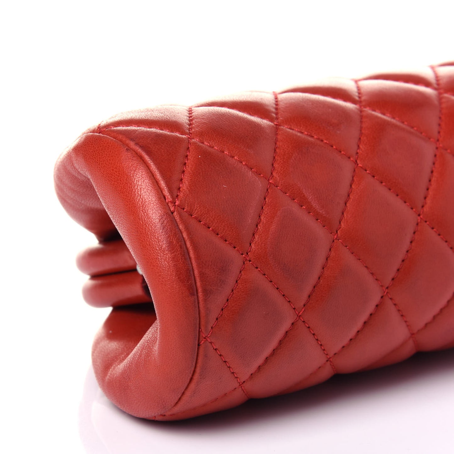 Lambskin Quilted Timeless Clutch Red