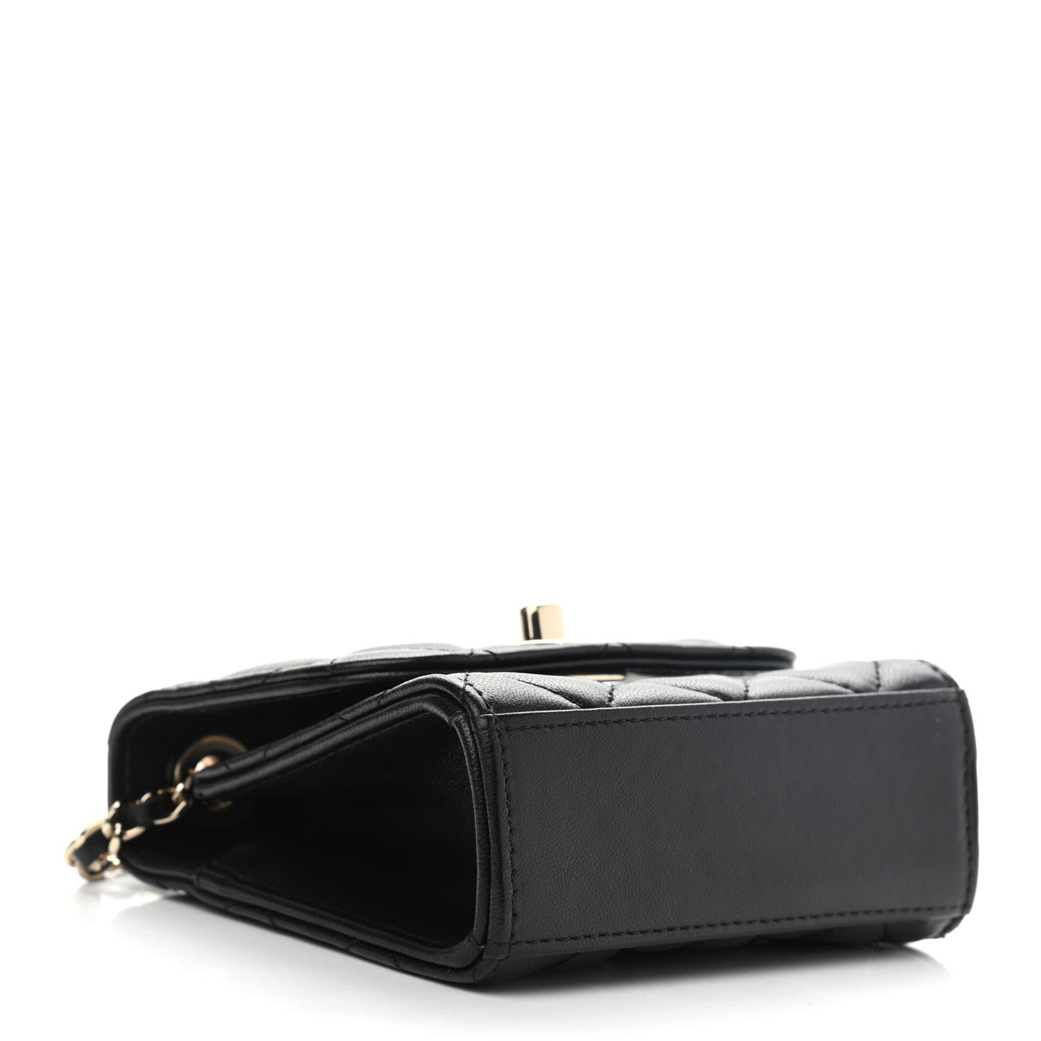 Chanel Lambskin Quilted Mini Trendy CC Chain Wallet Black 4 of 13