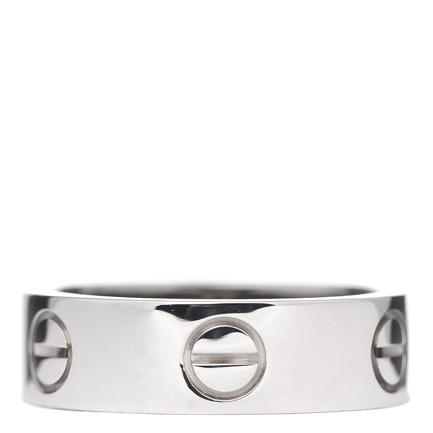 Cartier 18K White Gold 5.5mm LOVE Ring 51 5.75 3 of 4