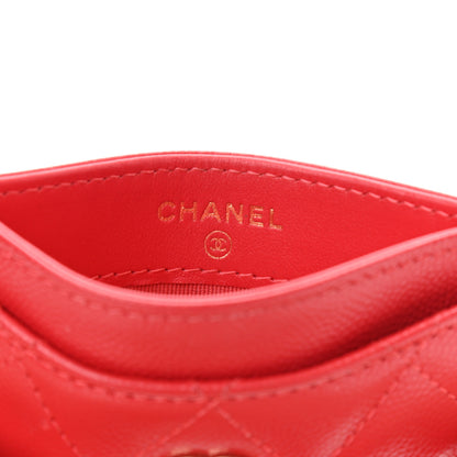 Chanel Caviar Quilted Card Holder Red 5 of 9