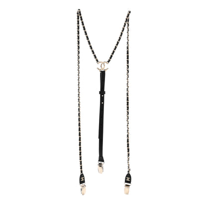 Chanel Calfskin CC Chain Suspenders M Black 1 of 4