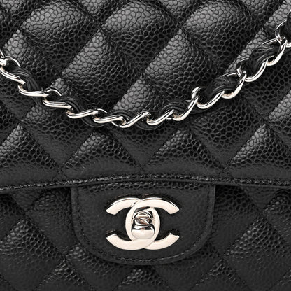 Chanel Caviar Quilted Medium Double Flap Black 8 of 12